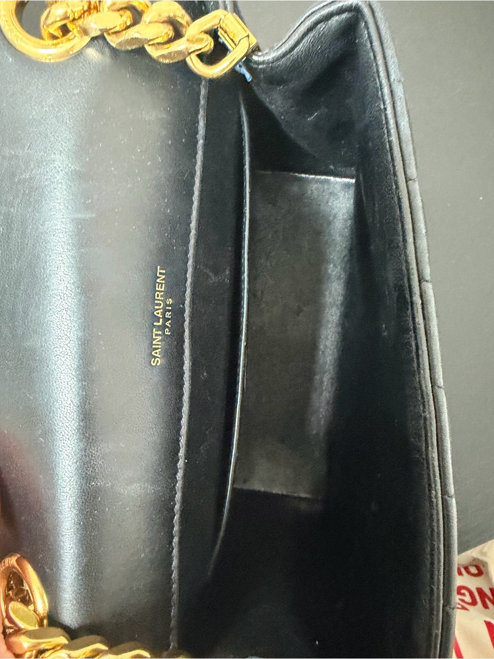 Saint Laurent Black Quilted Leather Crossbody with Gold Hardware - Picture 7 of 8